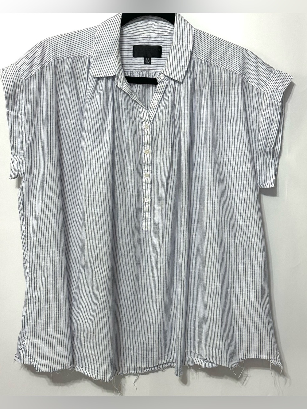 NILI LOTAN NORMANDY INDIGO STRIPE BLOUSE - INDIGO STRIPE XS 2689989 - Picture 3 of 14